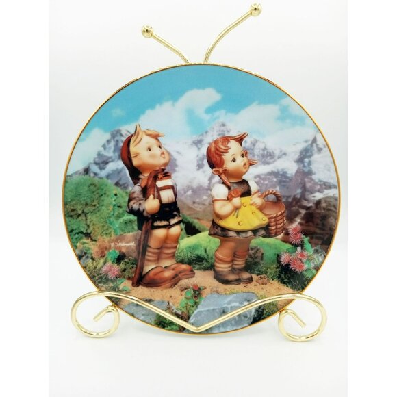 MJ Hummel Little Explorers Plate Little Companions Limited Edition 1989 8 Inch - Picture 1 of 10
